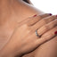 Anillo con diseño de gotas entrelazadas 5mm