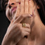 Anillo con textura de esferas lisas 14mm