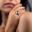 Anillo chunky con barra rectangular lisa 12mm