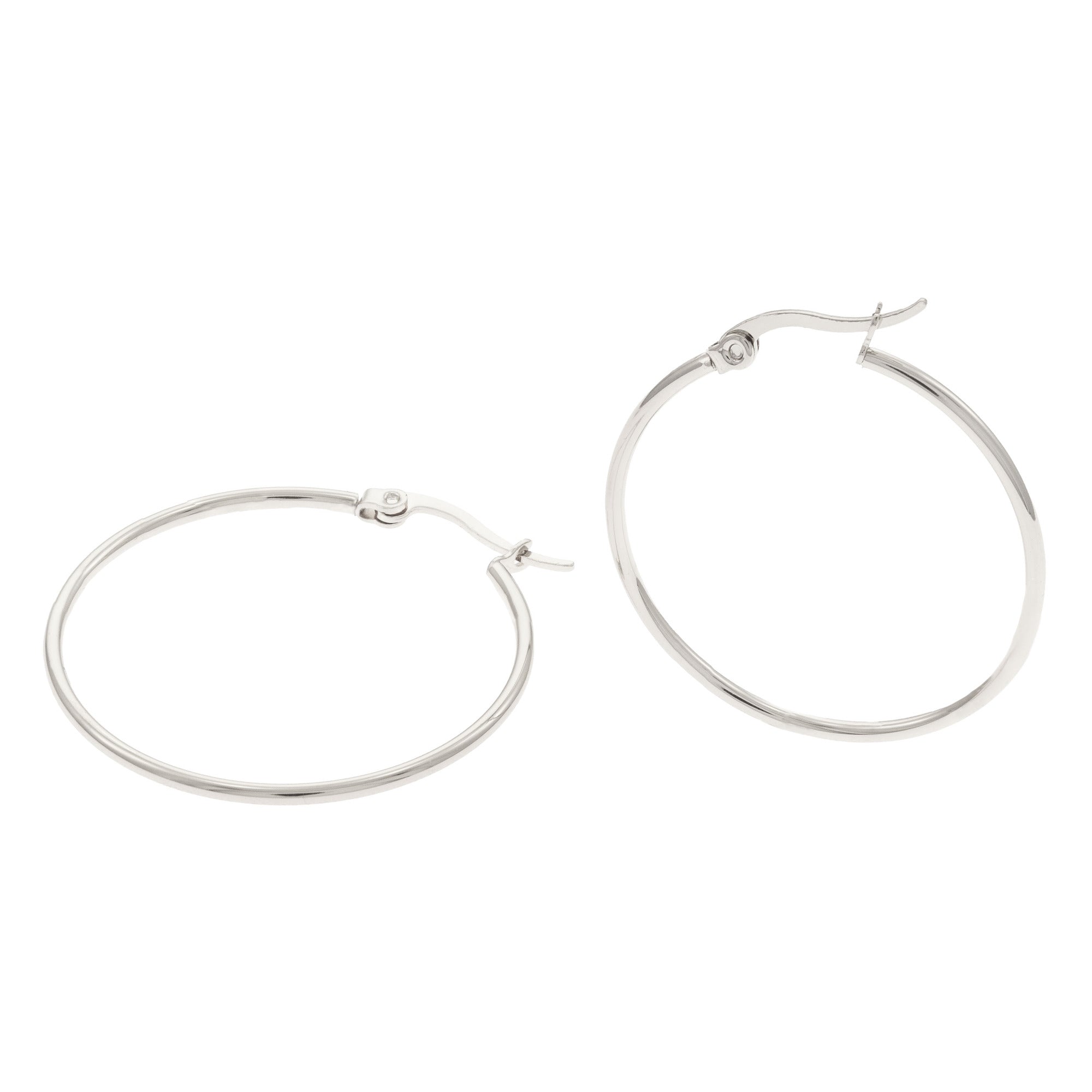 Arracada Tubular Lisa 33MM PLATEADO