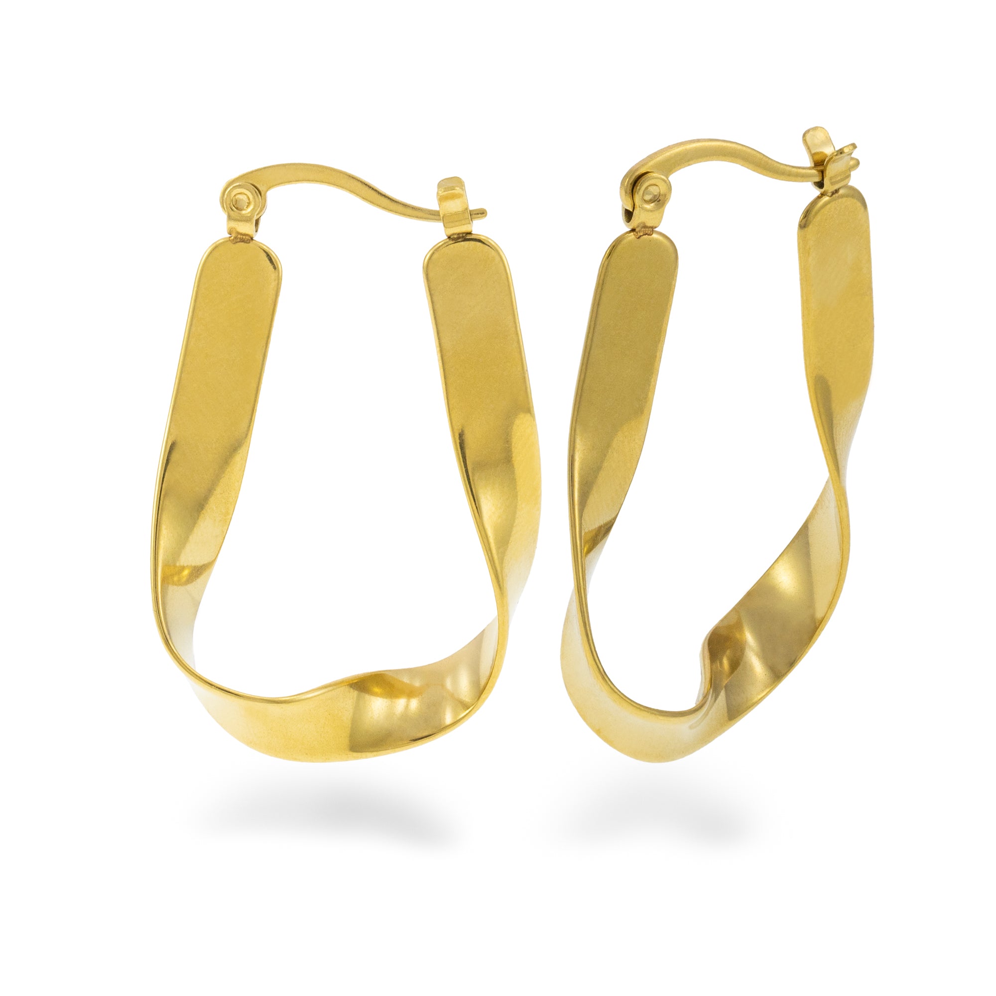 Huggies de tres cristales 13mm DORADO
