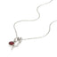 Collar cuerno de la suerte cristal rojo 45cm