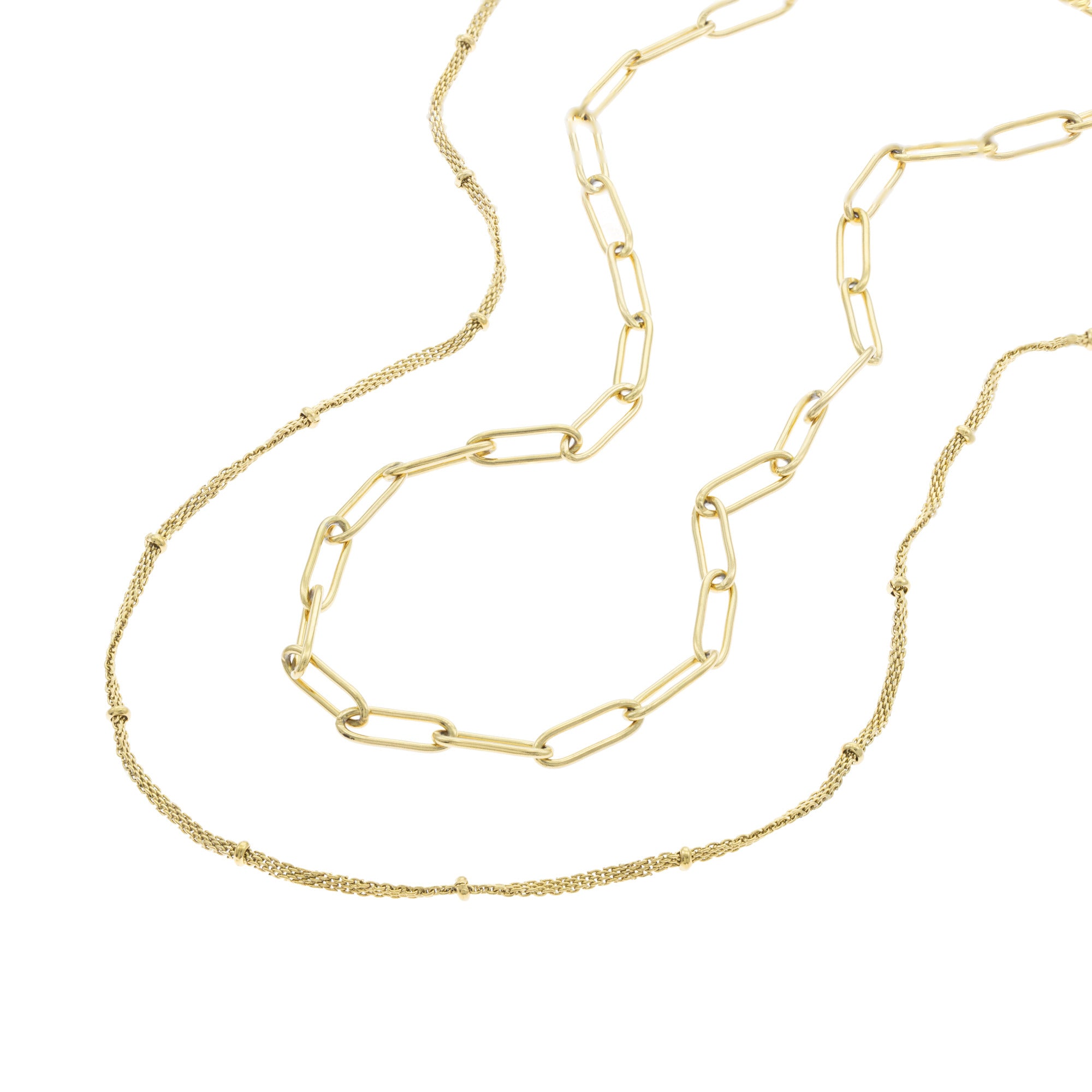 Collar Doble Mixto 50CM DORADO