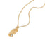 Collar con letra de textura lineal y cristal 45-50cm