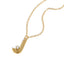Collar con letra de textura lineal y cristal 45-50cm