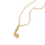 Collar con letra de textura lineal y cristal 45-50cm