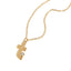 Collar con letra de textura lineal y cristal 45-50cm