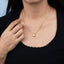 Collar letra a ajustable estilo bombacho con corazon 55cm