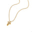 Collar letra a ajustable estilo bombacho con corazon 55cm