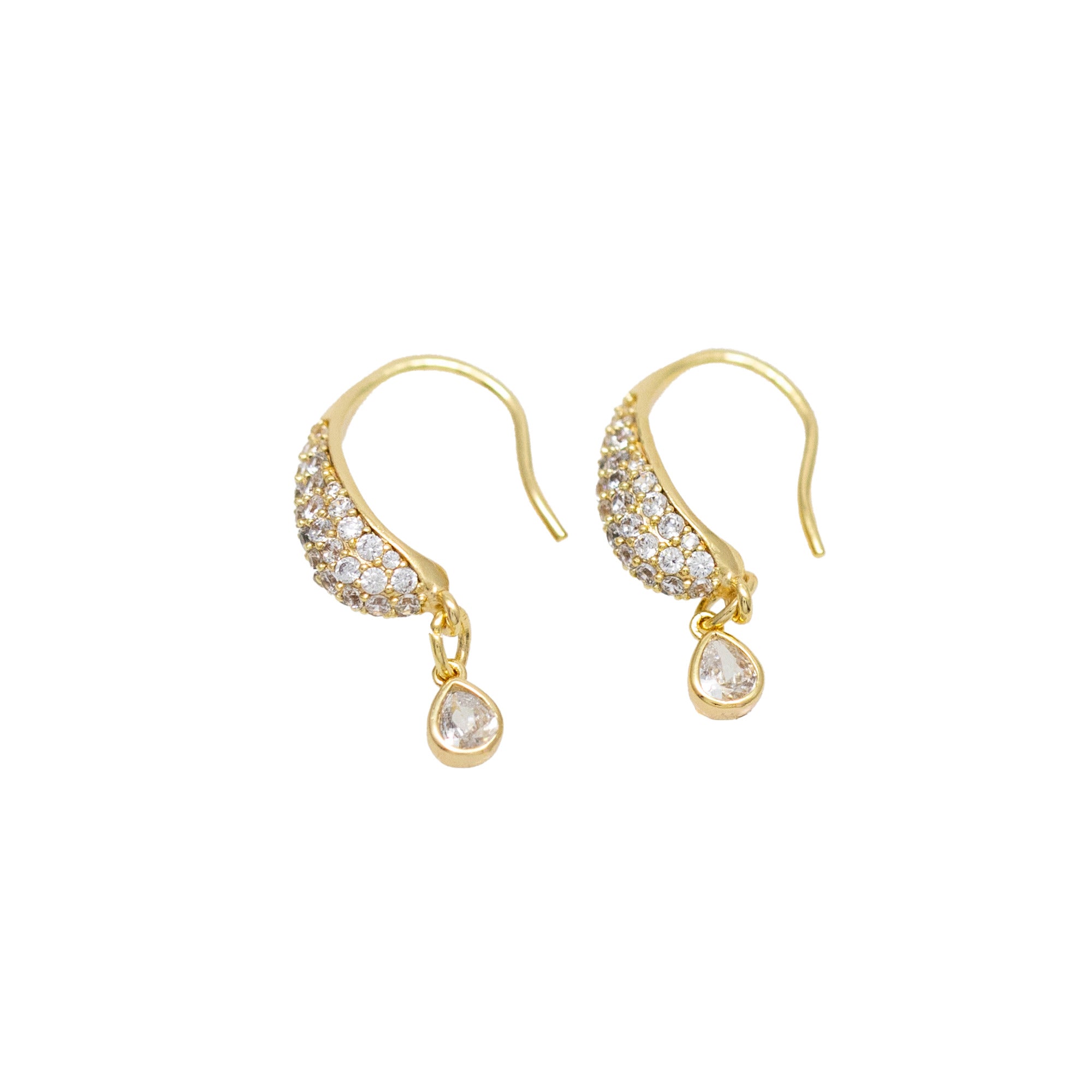 Arete con Circonias Gota Colgante 26MM