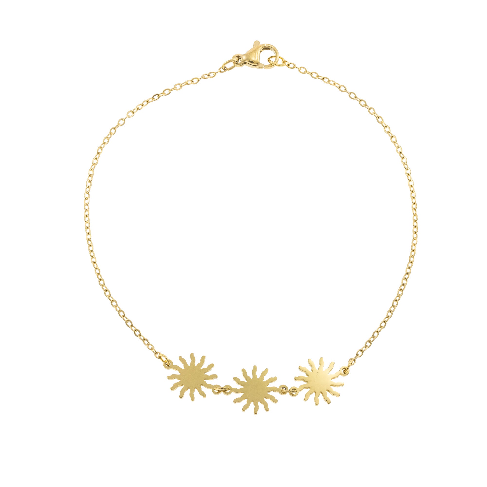 Tobillera Soles Lisos 22CM Dorado
