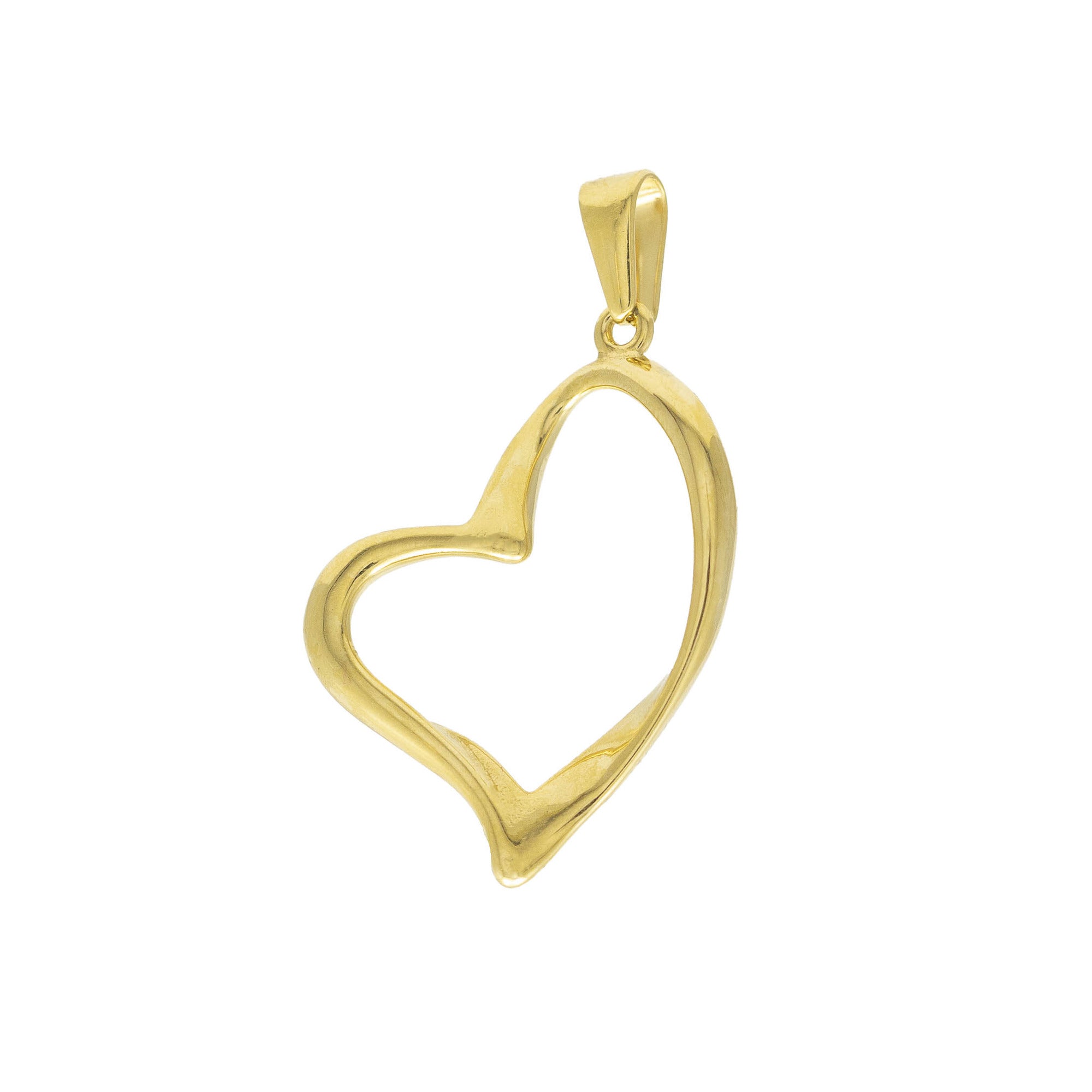 Dije Corazon Contorno 38MM Dorado