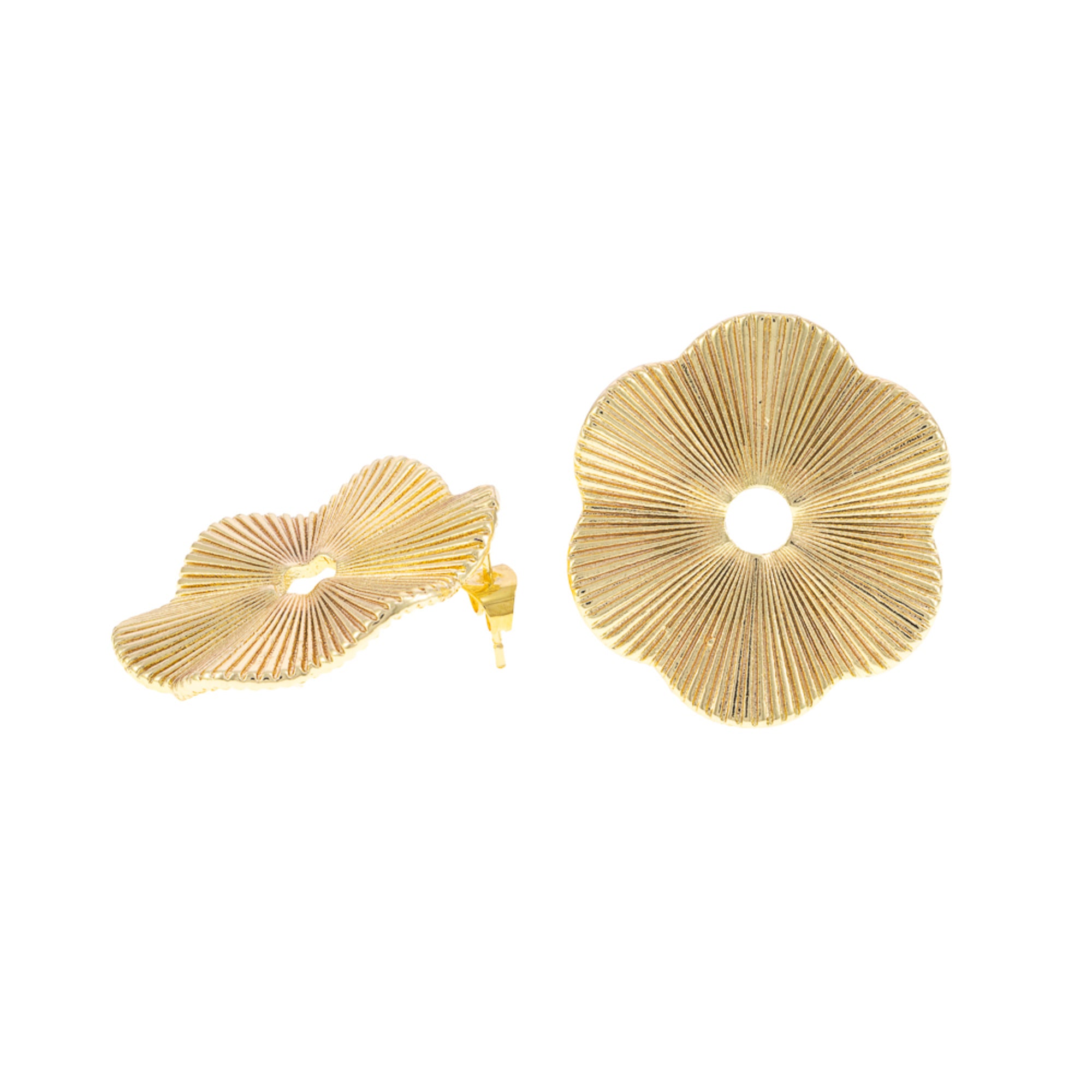 Arete Flor Texturizada 30MM
