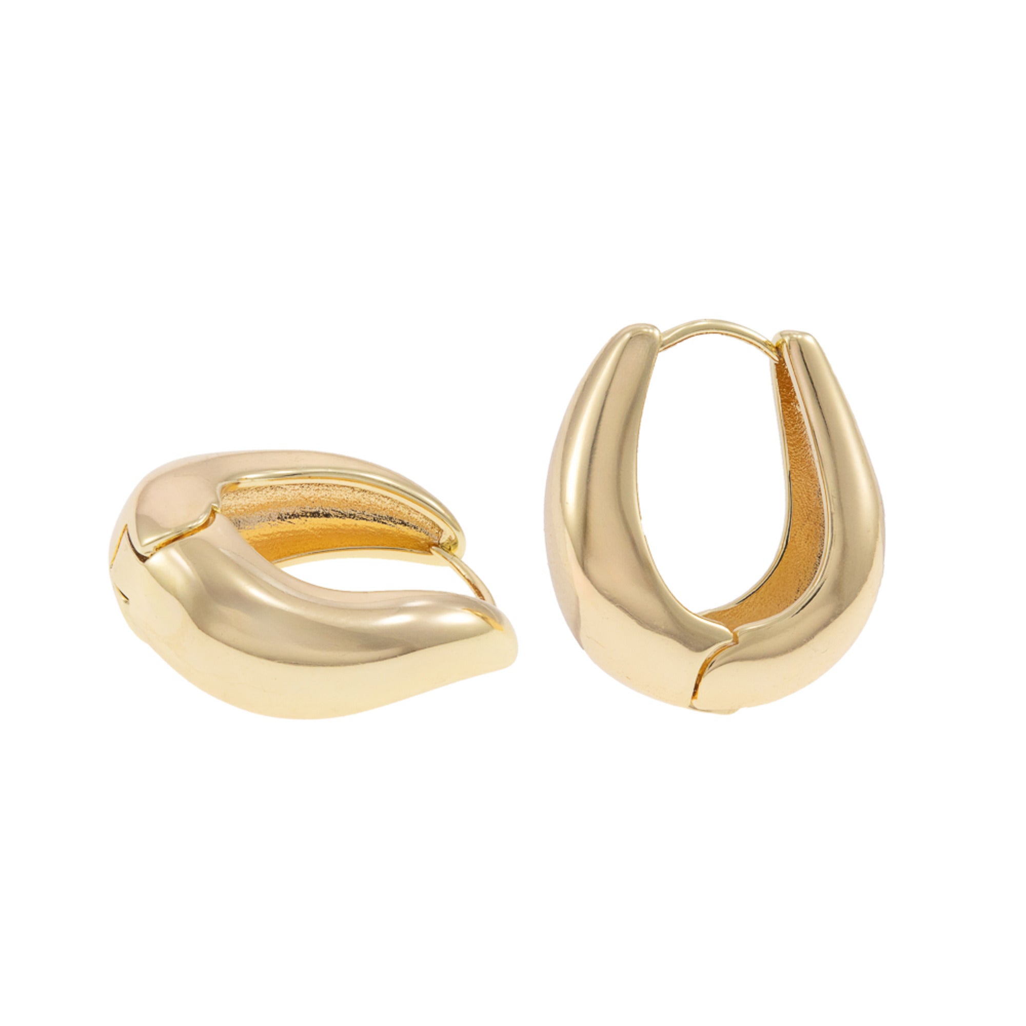Arracada oval gruesa 20mm