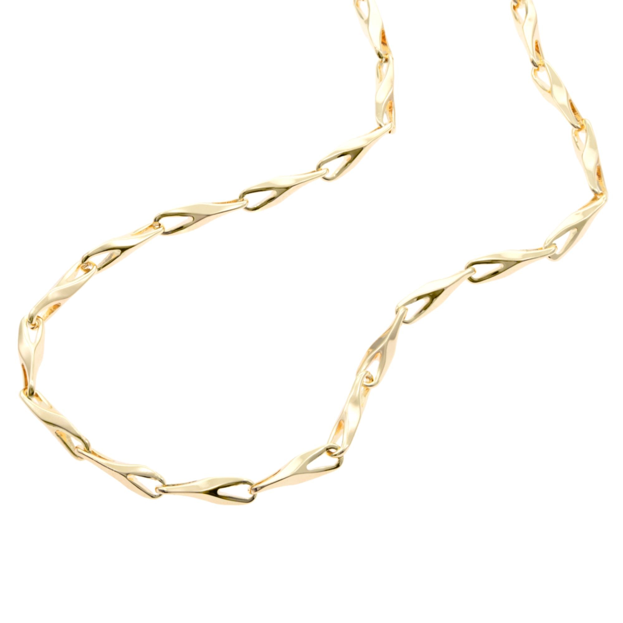 Cadena geometrica 45cm 14K