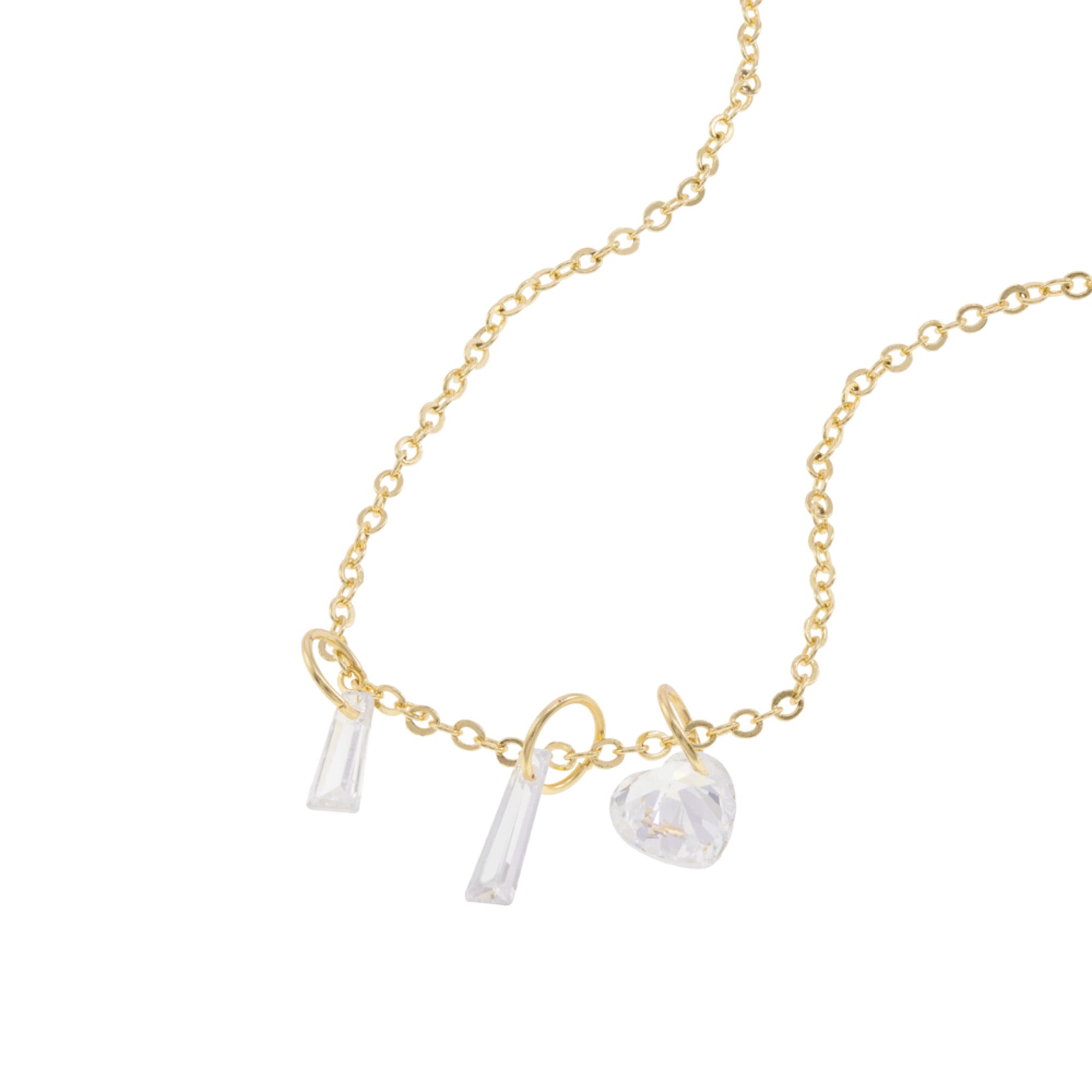 Collar Sencillo Figuras de Circonias 44CM