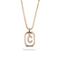 Collar ajustable con circonias y marco colgante 45cm-22mm