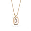 Collar ajustable con circonias y marco colgante 45cm-22mm