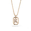 Collar ajustable con circonias y marco colgante 45cm-22mm