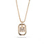 Collar ajustable con circonias y marco colgante 45cm-22mm