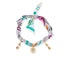 Bandana con dije de tulipanes y happy days 55cm