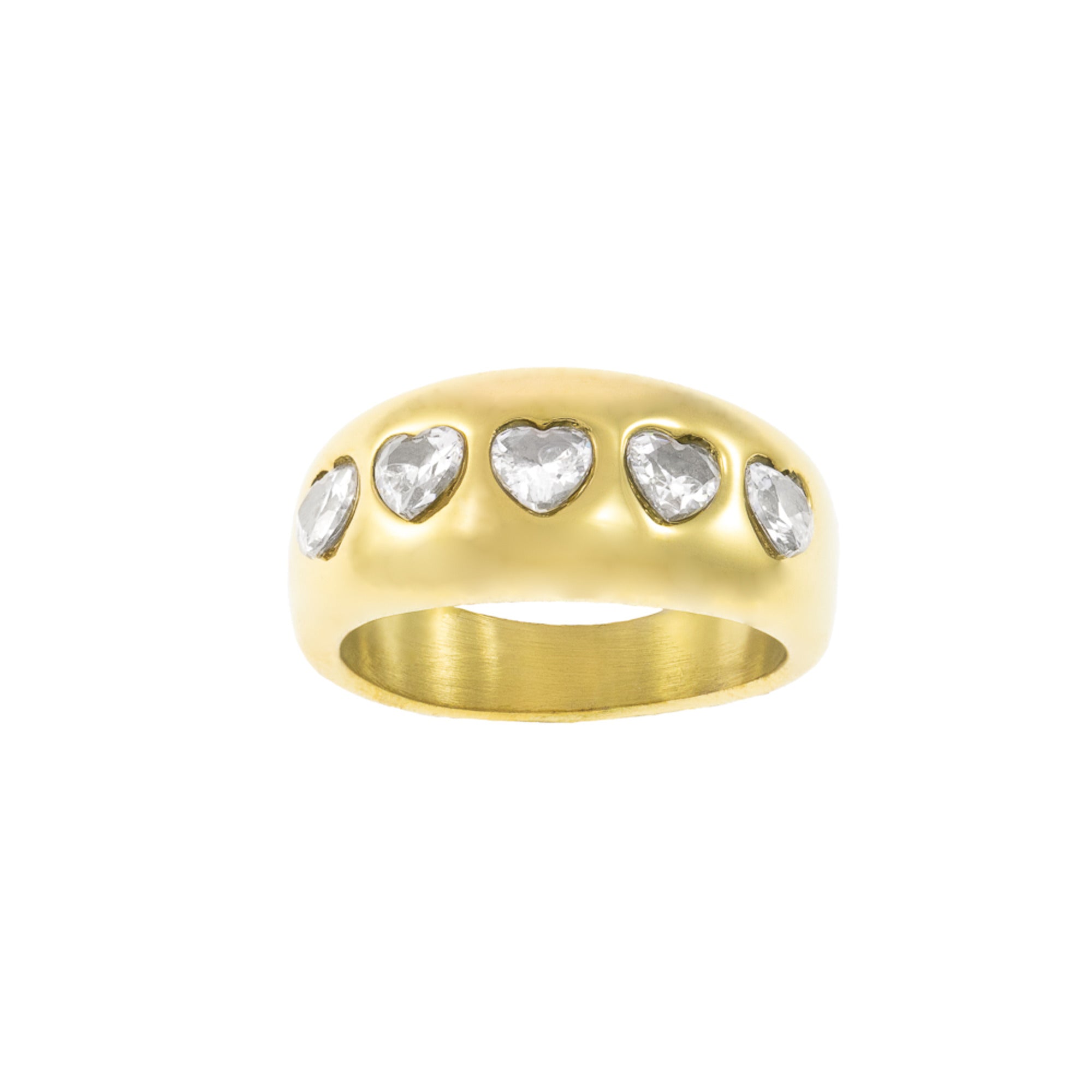 Anillo Cristales Corazon 9MM 9