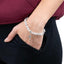Pulsera con cristal y medalla san benito 8mm
