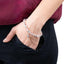 Pulsera con cristal y medalla san benito 8mm