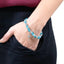 Pulsera con cristal y medalla san benito 8mm