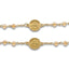 Rosario de cristal amber gold con Medalla San Benito 75cm