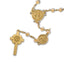 Rosario de cristal amber gold con Medalla San Benito 75cm
