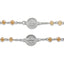 Rosario de cristal amber gold con Medalla San Benito 75cm