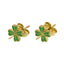 Broquel trebol esmaltado verde 8mm