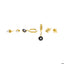 Set broquel y arracada ojo negro 3-5mm