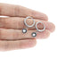 Set broquel y arracada ojo negro 3-5mm