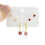 Set broquel y arracada ojo rojo 4-5mm