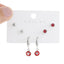 Set broquel y arracada ojo rojo 4-5mm