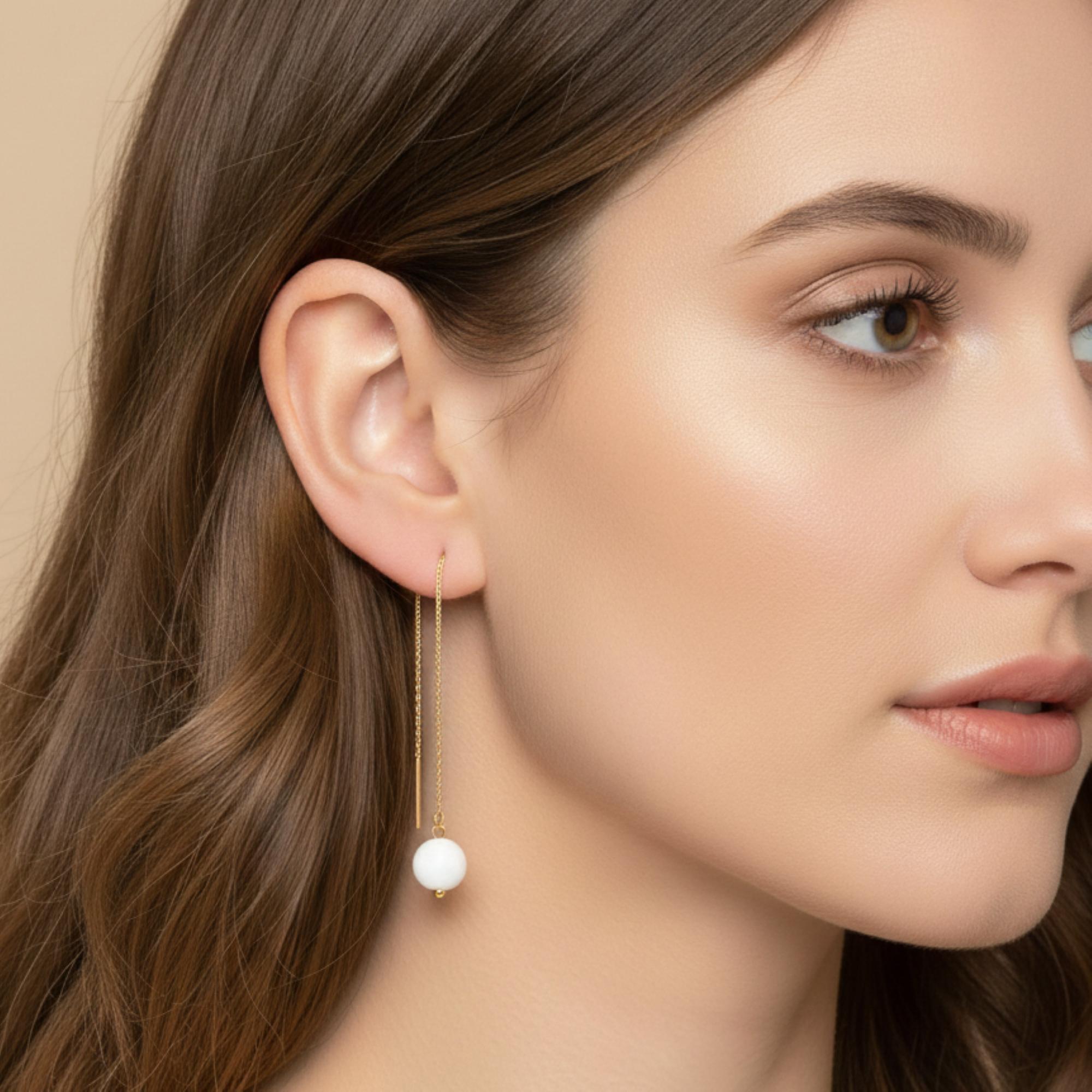 Arete largo circonia bola 6.5cm