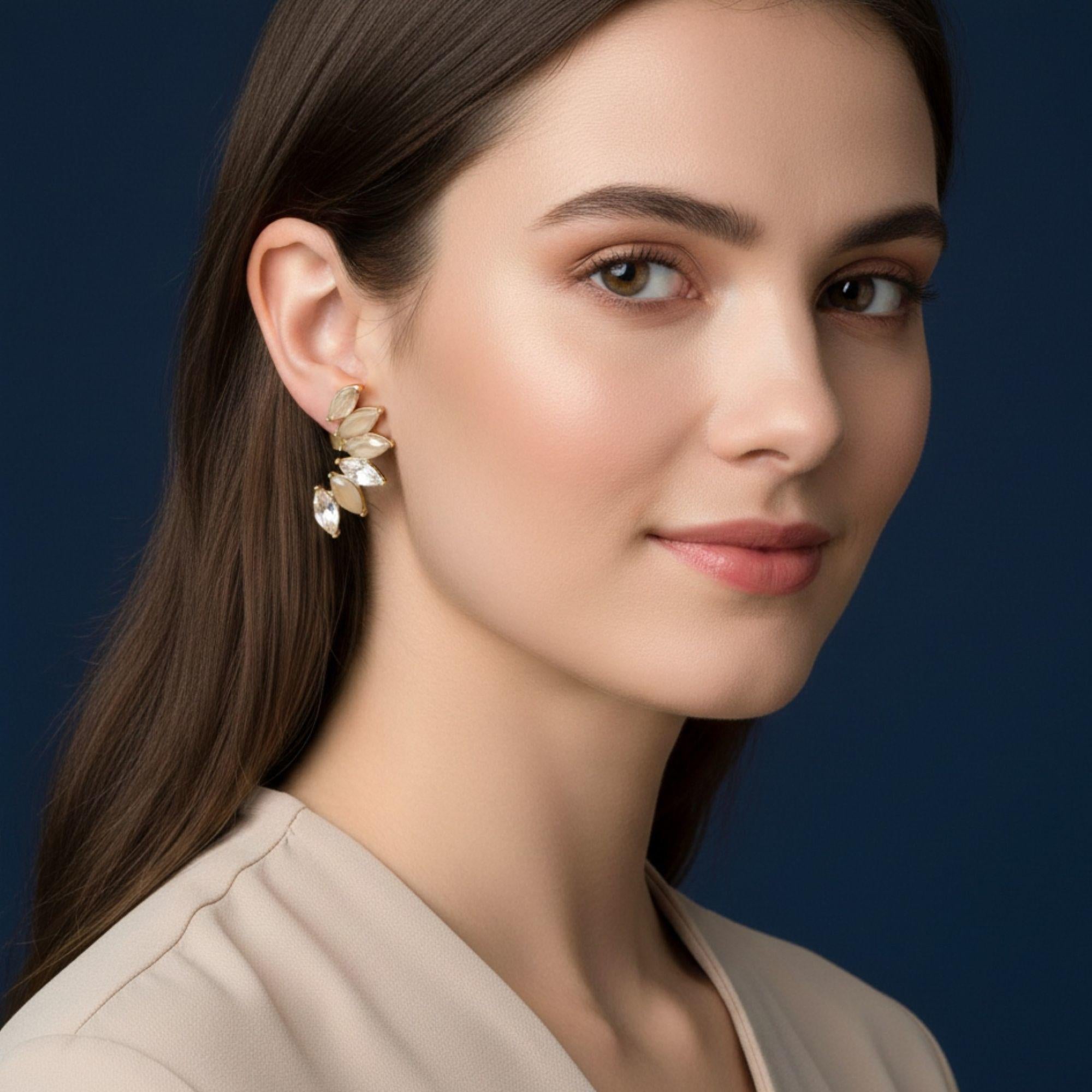 Lambada con cristal marquise champagne 20mm