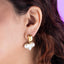 Arete corazon perla colgante 30mm