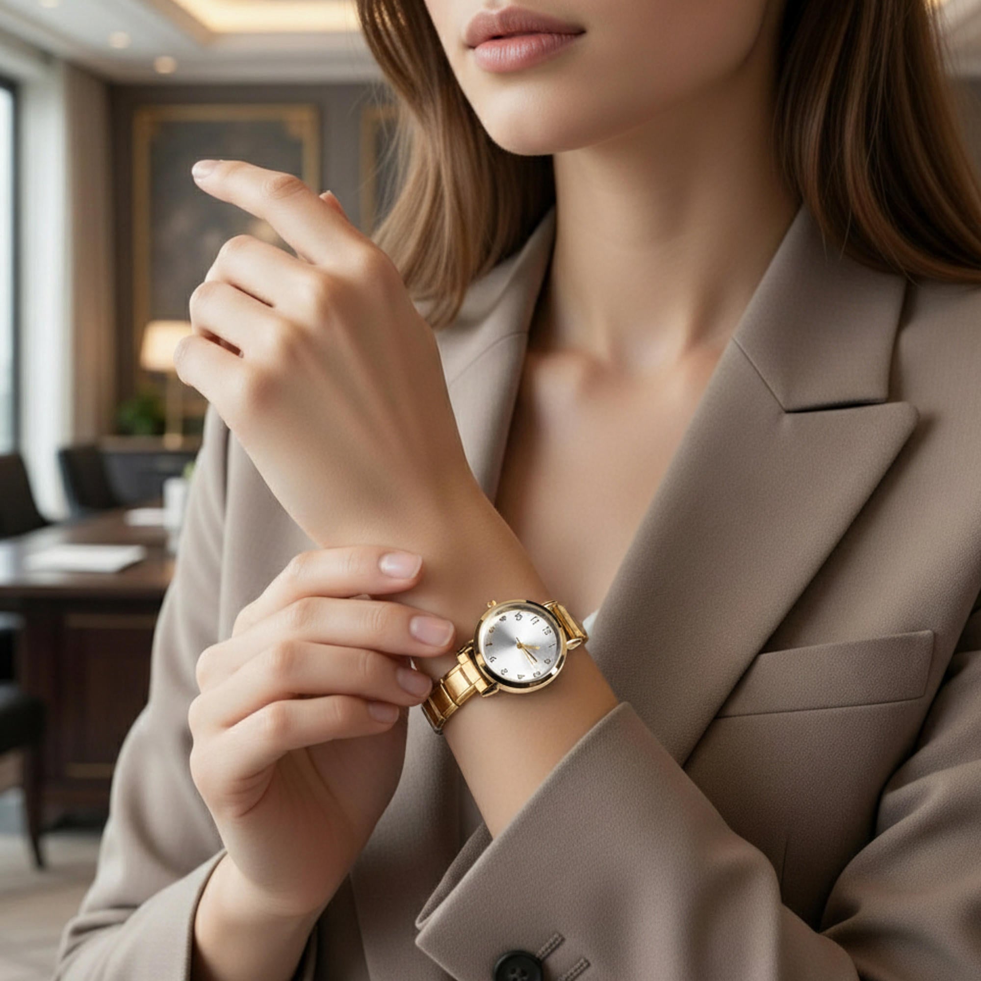 Reloj ajustable eslabon italiano caratula redonda 29mm