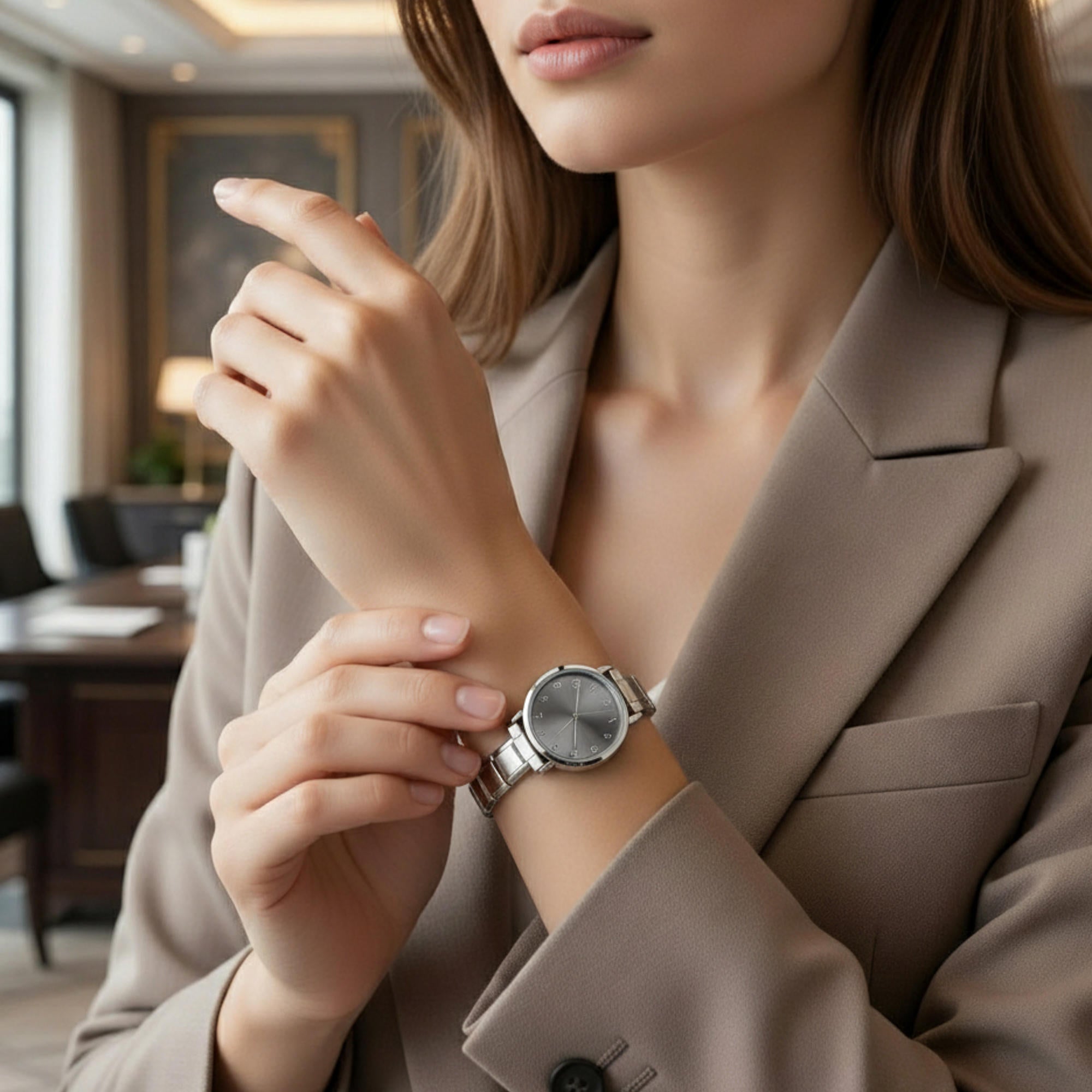Reloj ajustable eslabon italiano caratula redonda 29mm
