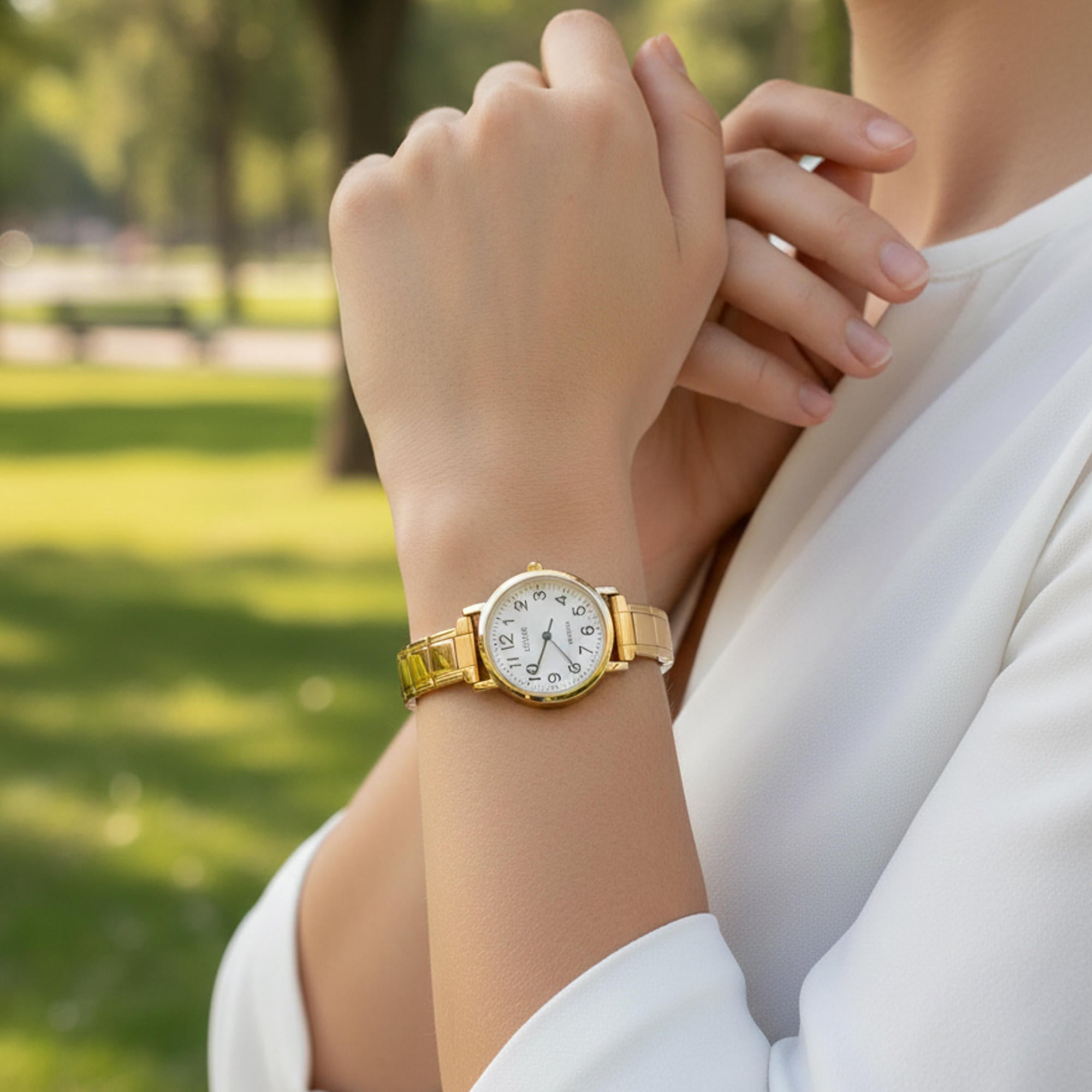Reloj ajustable con eslabon italiano y caratula redonda 26mm