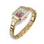 Reloj ajustable eslabon italiano rectangular Virgen de Guadalupe 21mm