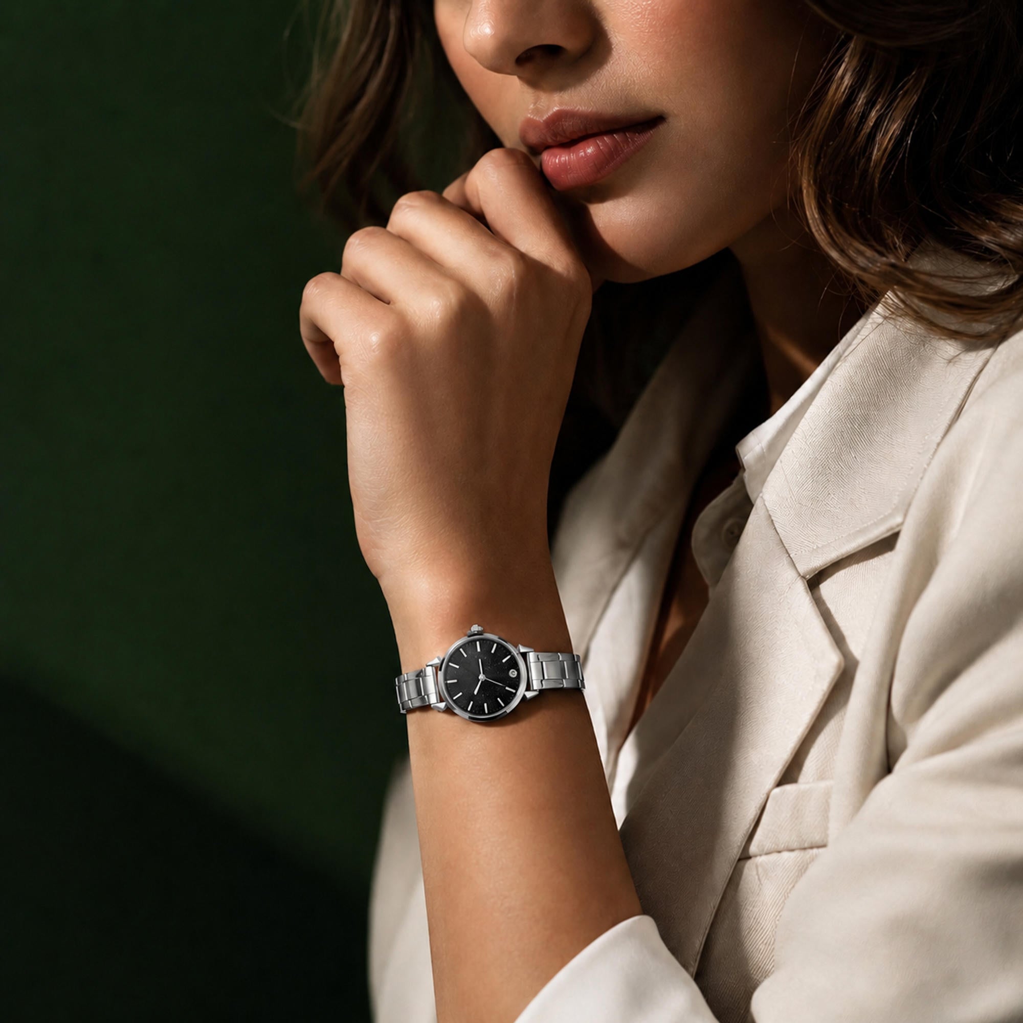 Reloj ajustable eslabon italiano caratula redonda 29mm