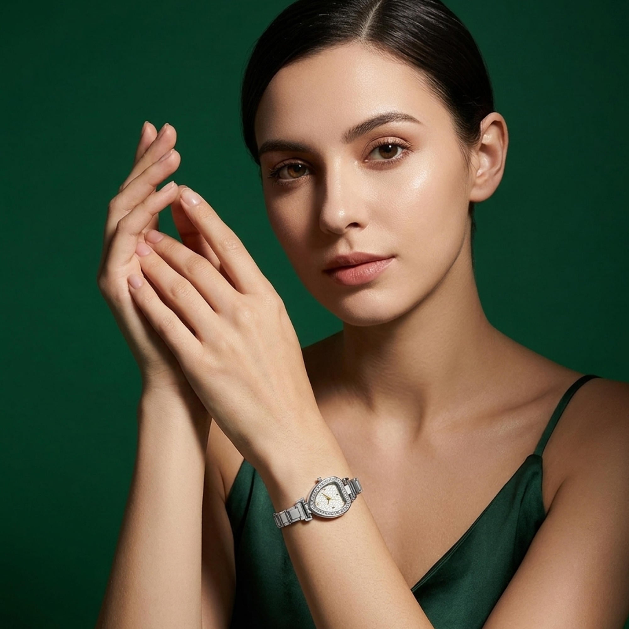 Reloj ajustable eslabon italiano caratula de gota 24mm