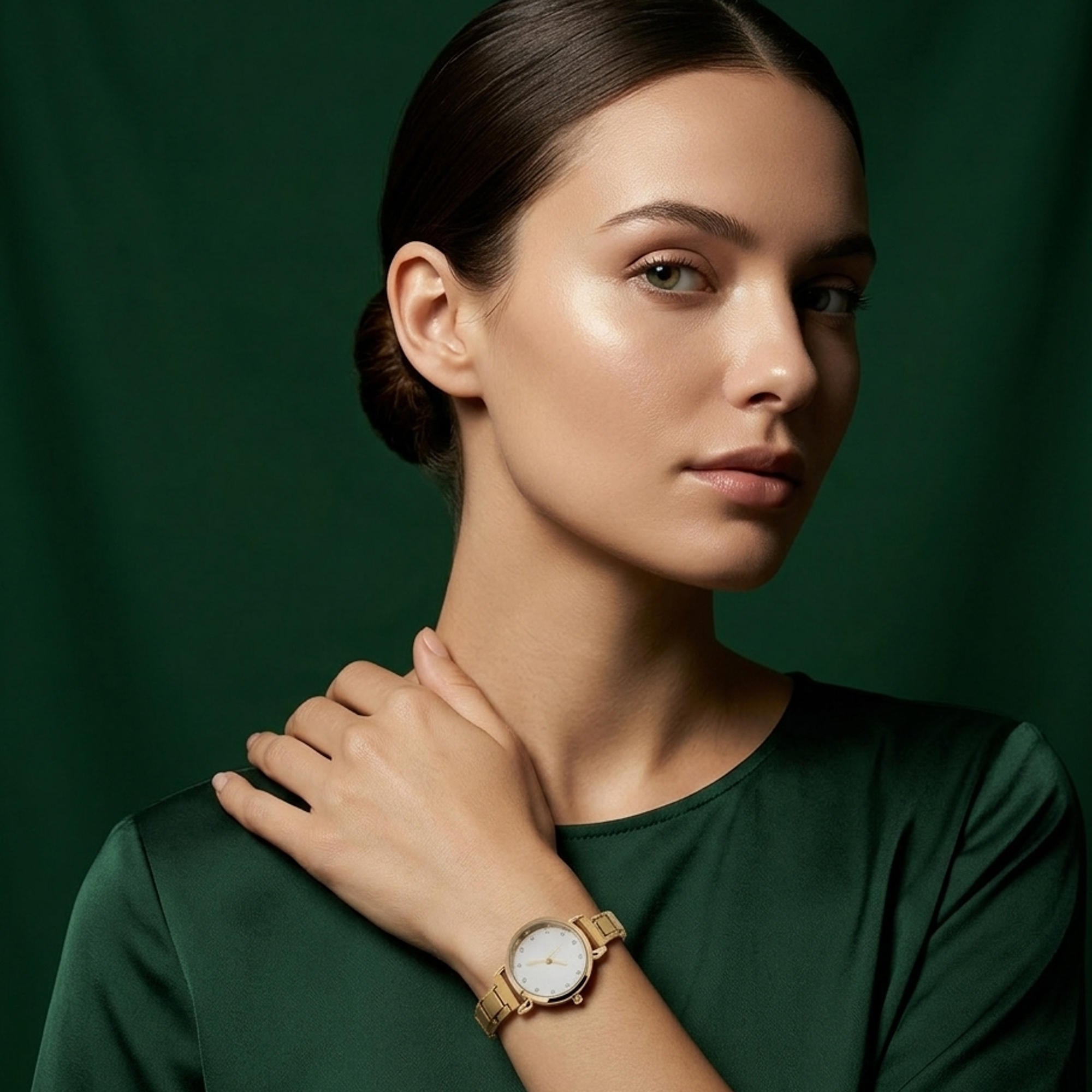 Reloj ajustable eslabon italiano caratula redonda 30mm