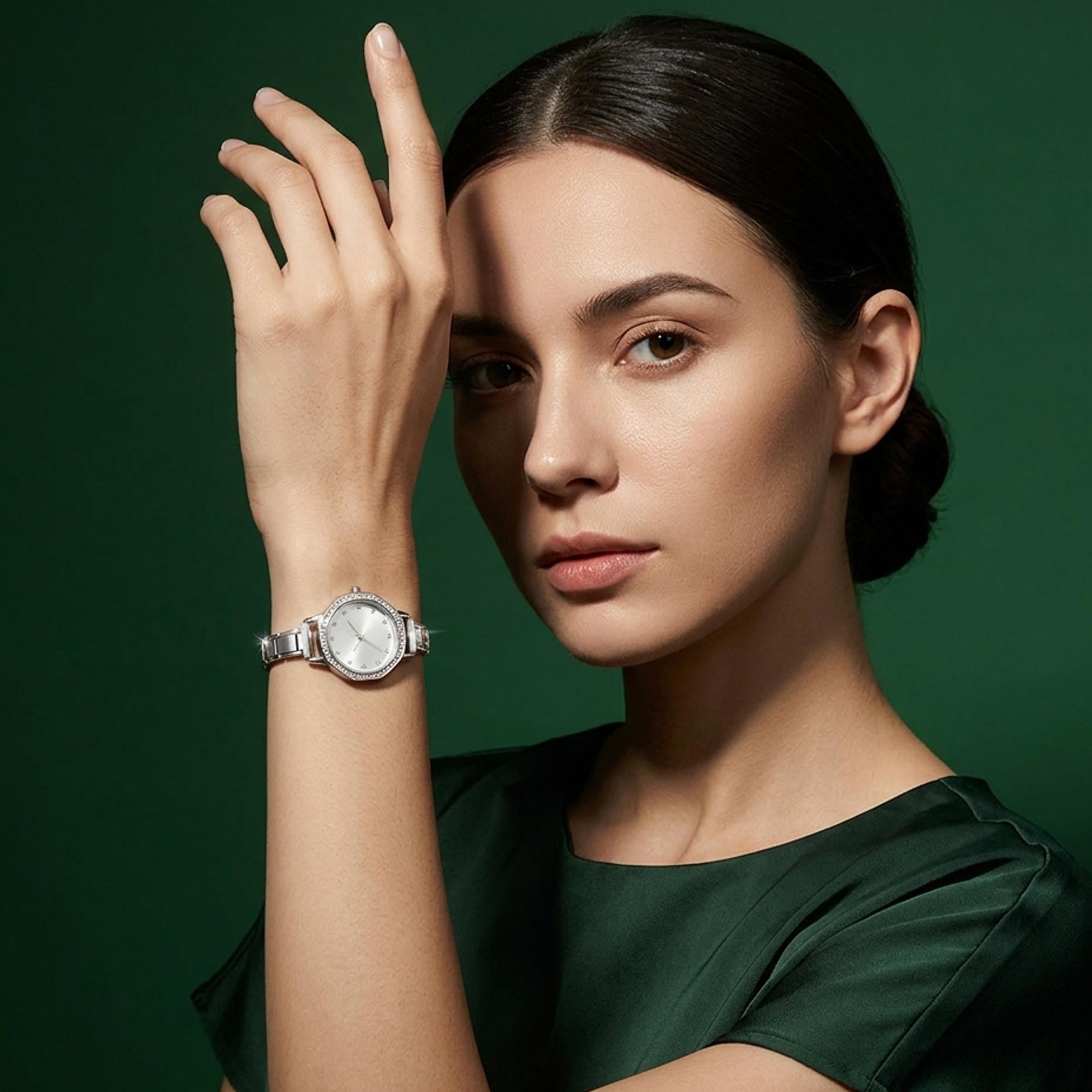 Reloj ajustable eslabon italiano caratula redonda 30mm