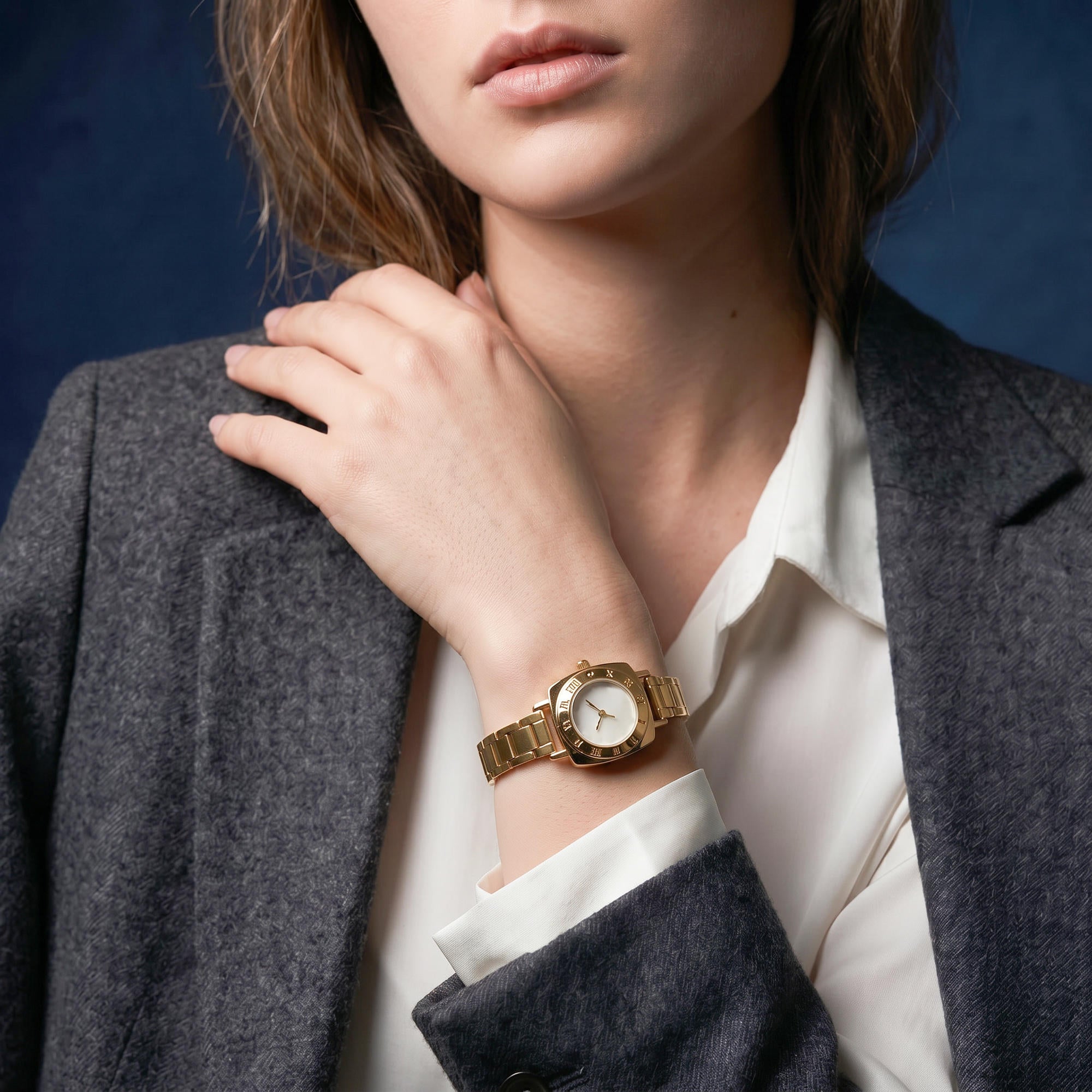 Reloj ajustable italiano caratula cuadrada 22mm
