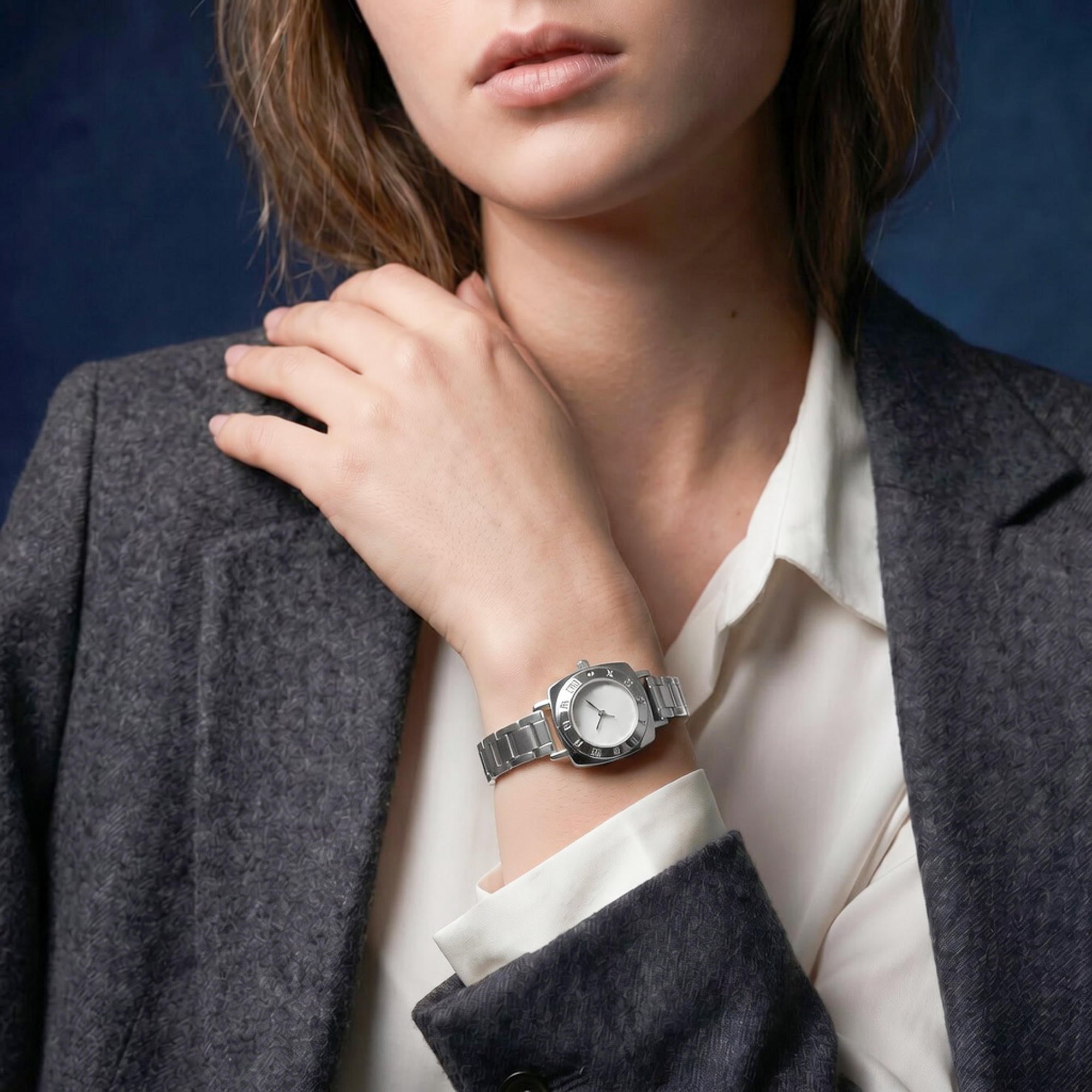 Reloj ajustable italiano caratula cuadrada 22mm